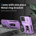 thumbnail image 6 of Cowithday for Motorola Moto G Power 5G 2023 Case with Slide Camera Cover, [Full Camera Protection] [Magnetic Rotated Kickstand] Military Grade Shockproof Heavy Duty Cover for Moto G Power, Purple, 6 of 8