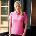 thumbnail image 2 of Anvil- Polo doble piqué semi ajustado para mujer (Rosa chicle), 2 of 2