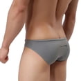 thumbnail image 4 of Low Rise Swim Trunks for Men Drawstring Bikini Swimwear Briefs Shorts Mens Trendy Solid Stretchy Slim High Cut Beach Swimming Bottoms Short, 4 of 8
