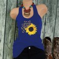 thumbnail image 2 of Camiseta Sin Mangas Para Mujer, Camisetas Sin Mangas, Blusa Informal Con Estampado de Girasol, Camisa de Cuello Redondo, Camisetas Sin Mangas Tipo Túnica Odeerbi ODB161533, 2 of 4