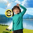 thumbnail image 5 of Boys Girls UPF 50+ Sun Protection Hoodie Quickly Dry Long Sleeve Pullover Sun Shirt with Thumb Holes for Outdoor Hiking Beach Sports, 5 of 6