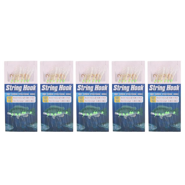 Aparejos luminosos para señuelos de peces, 5 juegos de aparejos de pesca Aparejos luminosos para cebo de pesca Aparejos luminosos para cebo de peces Rendimiento finamente sintonizado