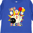 thumbnail image 4 of Inktastic Cute Bowling Pin 4th Birthday Boys or Girls Long Sleeve Toddler T-Shirt, 4 of 5