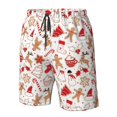 thumbnail image 4 of Salouo Gingerbread Holiday Sweets Pattern Swim Trunks for Men,Men's Hawaiian Bathing Suit Swimsuits Quick Dry Swimming Board Shorts Beach Shorts with Pockets-XX-Large, 4 of 6