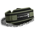 thumbnail image 6 of Gymreapers Dip Belt With Chain For Weightlifting, Pull Ups, Dips - Heavy Duty Steel Chain For Added Weight Training (Ranger Green), 6 of 6