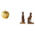 thumbnail image 1 of Escultura Moderna De Resina Con Forma De Fruta Y Gato Para Mesa, Estantería, Comedor, Dormitorio, Oficina, Regalo De Inauguración De La Casa, Sujetalibros., 1 of 8