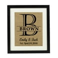 thumbnail image 1 of Darling Souvenir Wall Decor Personalized Couple Wedding Sign Gift Mr & Mrs-Burlap Print with Frame, 1 of 1