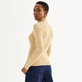 thumbnail image 2 of Women's Nine West Essential Ribbed Turtleneck Sweater Color: Camel Heather Size: SMALL, 2 of 4