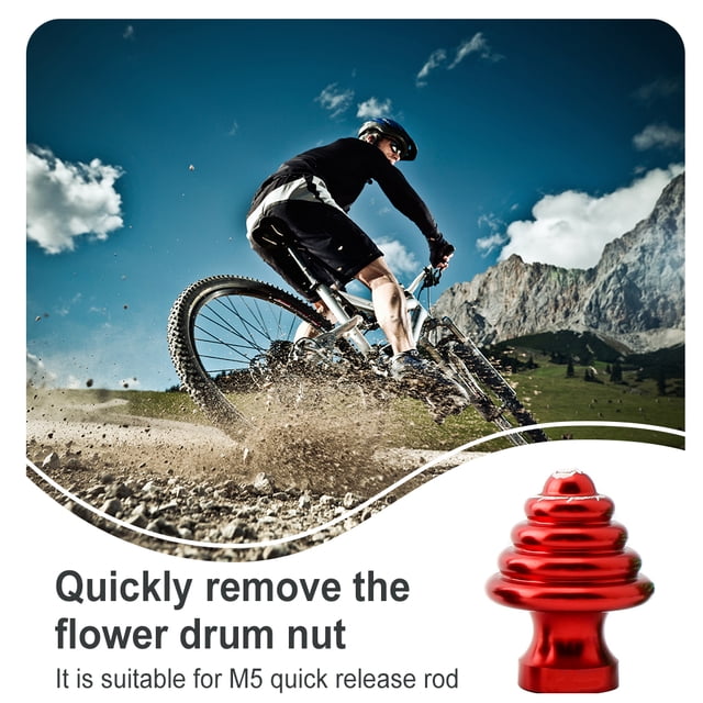 VONKY Écrou de Moyeu en Alliage d'Aluminium Anti-Rouille Anti-corrosion Moyeux de Roue Fixe Composants de Vélo Professionnels Pièces de Rechange Rouge