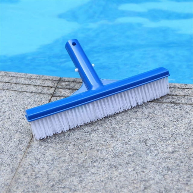 Xihbxyly Cepillo para Limpieza de Piscinas, Amplia Superficie de Limpieza, Material Abs Resistente, Quitamanchas para Paredes y Azulejos, Mantenimiento Eficiente de La Piscina, Color Azul, Tamaño 25