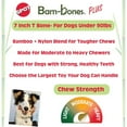 thumbnail image 6 of SPOT Bam-Bones Plus T-Bone Dog Chew Toy, 7", For Aggressive Chewers Dogs & Puppies Under 90 lbs, Peanut Butter Flavor, Bamboo Fiber & Nylon, 1 Pack, 6 of 20