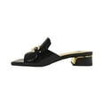thumbnail image 3 of Ninety Union Open Toe Metal Trim Heel Slide, Black, 5, 3 of 5