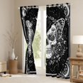 thumbnail image 3 of Homewish Goth Halloween Skull Butterfly Blackout Curtains,Moon Mushroom Curtains Pack of 2 (42x84 Each), 3 of 6