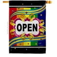 thumbnail image 3 of Breeze Decor 20005 Merchant Open 2-Sided Vertical Impression House Flag - 28 x 40 in., 3 of 4
