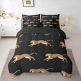 thumbnail image 2 of Homewish Jungle Animal Leopard 7-Piece Twin Bedding Sets,Safari Cheetah Bedding Comforter Set,Brown Black Sheet Sets For Boy,Super Cozy Room Decor Reversible, 2 of 8