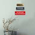 thumbnail image 5 of Basic No Refund No Exchange Sign (Walnut) - Small, 5 of 5