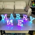 thumbnail image 2 of LED Letter Lights With Remote Control 16-color Luminous Letter Lamp Bar Sign Night Light For Wedding Party Christmas Decor D, 2 of 5