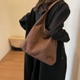thumbnail image 3 of Leather Hobo bags for women suede purse slouchy tote bag brown leather purse suede hobo shoulder bag, 3 of 7