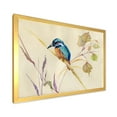 thumbnail image 2 of Designart 'Common Kingfisher Bird On Branch' Traditional Framed Art Print, 2 of 4