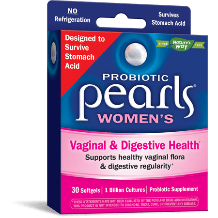 Probiotic Pearls Womens for Digestive and Yeast Balance 1 Billion Cultures 30 (Best Probiotic Supplement For Yeast Infections)