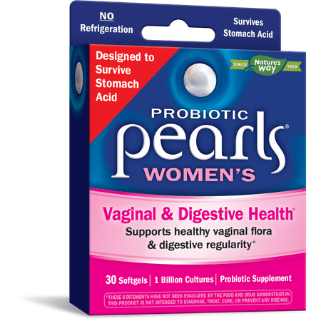 Probiotic Pearls Womens for Digestive and Yeast Balance 1 Billion Cultures 30 (Best Probiotic For Bloating Gas)