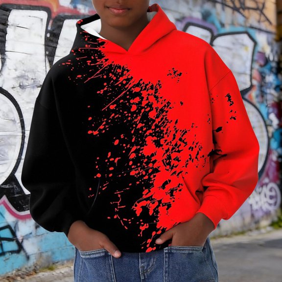 Hpapadks Hoodies for Girls Children Graphic Hoodie Lightweight Casual Pullover Baby Sweatshirt Black 5-6 Years