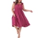 thumbnail image 2 of Vestido de Talla Grande Agnes Orinda para Mujeres con Mangas de Volante y Cintura Ajustada, Vestidos de Playa y Sol 4X Rosa Fucsia, 2 of 6