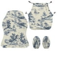thumbnail image 2 of Xixirimido Classic Toile de Jouy Print Gaming Chair Covers with Armrest Covers 4Pcs Stretch Game Computer Office Chair Slipcovers Rotating Armchair Protective Cover, 2 of 8