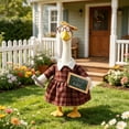 thumbnail image 5 of Nkmbld Porch Goose Decor Spring Summer Lawn Porch Goose Clothes for 23" Cement Plastic Statue Patio Yard Garden Lawn Outdoor Decoration, 5 of 8