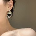 thumbnail image 4 of Fashion Waterdrop Fringe Earrings Hollow Out Statement Earrings Lightweight Jewelry Eye-Catching Stud Earring Ornament, 4 of 4