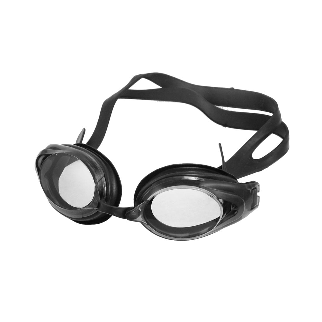 Unique Bargains Unisex Black Silicone Strap Swimming Goggles w Earplug + Nose Clips by Unique-Bargains