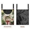 thumbnail image 7 of ZIATUBLE Christmas Cute Cat Clothes Pin Hanging Bag with Hanging Hook Clothespin Holder for Clothesline Pack of 2 Easy to Use Clothes Pin Bag for Outside Stretch Clothes Pins Hanging Bag, 7 of 7