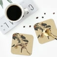 thumbnail image 5 of Balery 6 Pcs Vintage Birdleather Coasters Set, Drink Table Cup Coasters For Living Room Kitchen Coffee Decor, 5 of 9