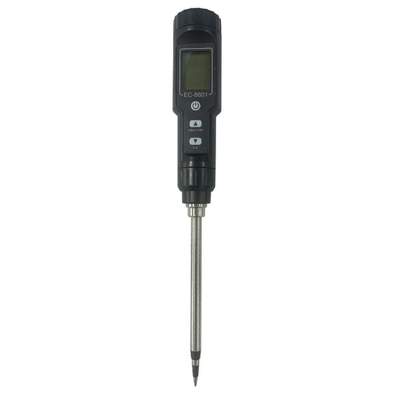 Long Probe Deep Soil Salinity EC Moisture Meter Tester Profession Test Hygrometer for Large Pot Plants Gardening Farming