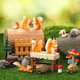 thumbnail image 7 of topjuju 34 Pcs Fairy Garden Accessories, Mini Resin Animal Figurines, Cute Realistic Various Hedgehog Squirrel Mushroom for DIY Home Outdoor Indoor Micro Landscape Terrarium Ornaments, 7 of 7