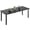 black, variant on Long Dining Table for 6-8 People, 78.7" Retro Kitchen Table with Waterproof Top, Sturdy Metal Frame, black