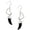 black, variant on White Sabre Tooth Heart French Earrings