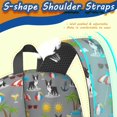 thumbnail image 5 of Boston Terrier and Sun Gray Pattern 17" Waterproof Oxford School Backpacks for Teens, S-Shape Padded Straps, for School, Travel, Hiking, Camping, 5 of 5