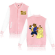 thumbnail image 3 of Chaqueta de béisbol de La Bella y la Bestia para hombre y mujer, estilo hip hop, estilo Harajuku, ropa de calle, abrigos universitarios holgados para niños y niñas, 3 of 5