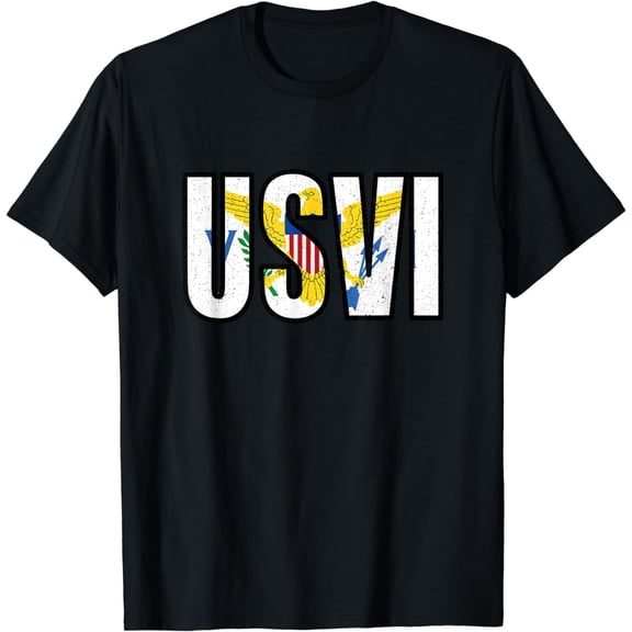 USVI Flag Proud United States Virgin Islands Roots Vintage T-Shirt