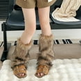 thumbnail image 4 of Yokua Winter Leg Warmers for Women Plush Warm Carnivals Halloween Furry Boot Covers, 4 of 13