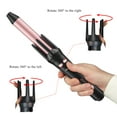 thumbnail image 6 of Ckeyin Travel Size Professional 1.1" Intelligent 4-speed Ceramic Automatic Curling Iron, Black, 6 of 12