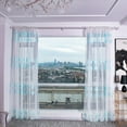 thumbnail image 3 of Bouanq Sheer Voile Curtains, Decorative Leaves Embroidery Faux Linen Rod Pocket Window Drapes for Home Kitchen, Living Room and Bedroom, 3 of 7