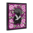 thumbnail image 3 of Stupell Industries Bohemian Skunk & Rose Blossoms Black Floating Frame Canvas Art, 17 x 21, by Renee Thompson, 3 of 8