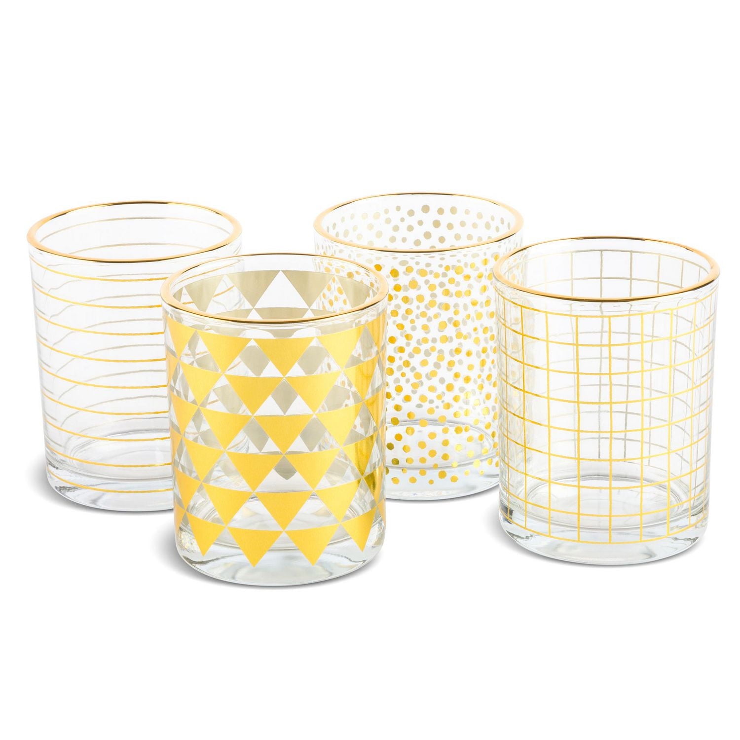 Thyme & Table Rocks Glasses, 11 oz, 4 Piece Set, barware