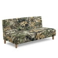 thumbnail image 2 of Xoenoiee Hunting Camo Print Armless Futon Cover Super Stretch Jacquard Futon Sofa Bed Slipcover with Non-Slip Elastic Bottom, Universal Sofa Mattress Covers Full Queen Size, 2 of 7