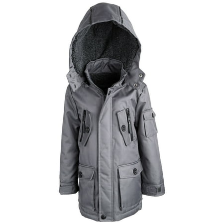 Urban Republic Boys Water Resistant Sherpa Lined Snowboard Parka Jacket