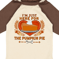 thumbnail image 4 of Inktastic I'm Just Here for the Pumpkin Pie with Heart and Leaves Boys or Girls Long Sleeve Baby Bodysuit, 4 of 5