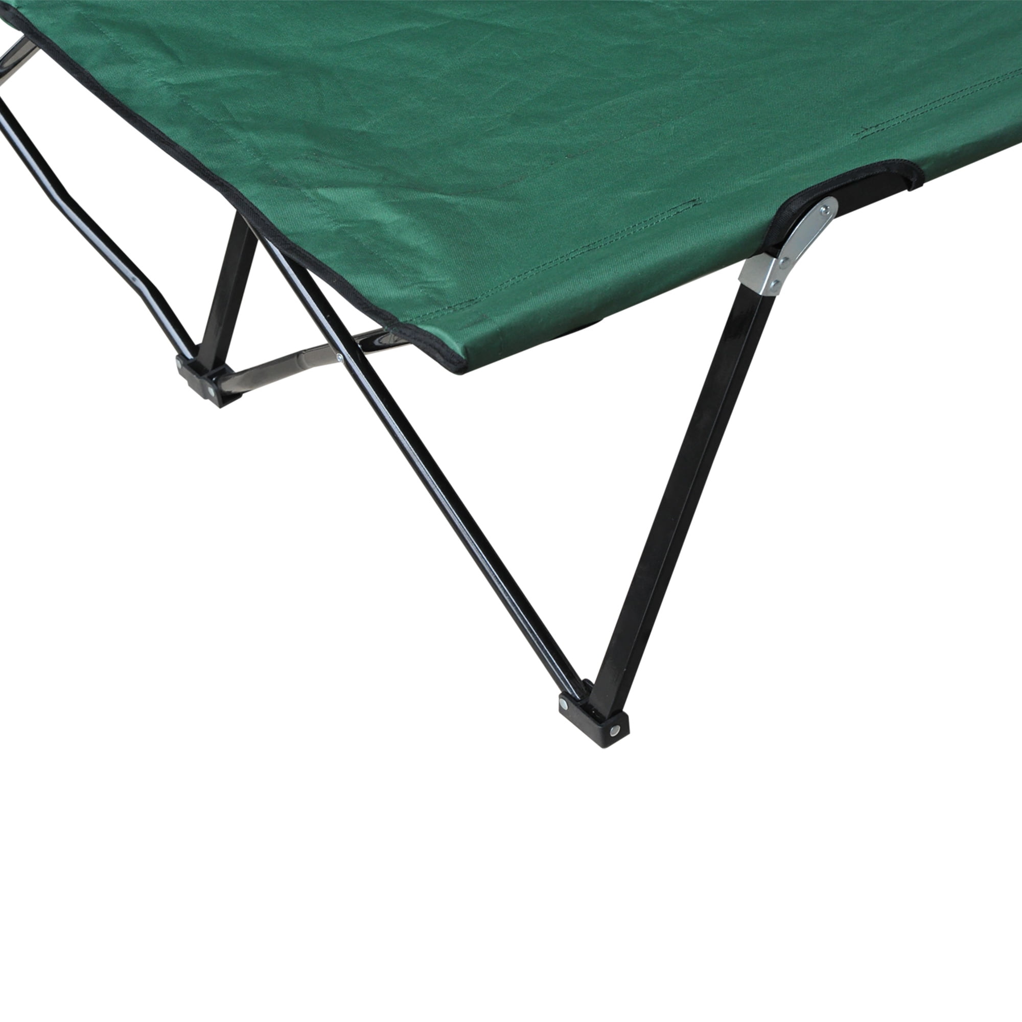 2 Person Folding Camping Cot for Adults, 50" Extra Wide Outdoor Portable Sleeping Cot with Carry Bag, Elevated Camping Bed, Beach Hiking, Green
