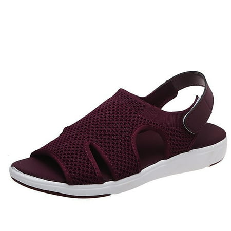 

Sport Sandals for Womens Slides Shoes Summer Casual Elastic Flats Breathable Slip-Ons Sandals